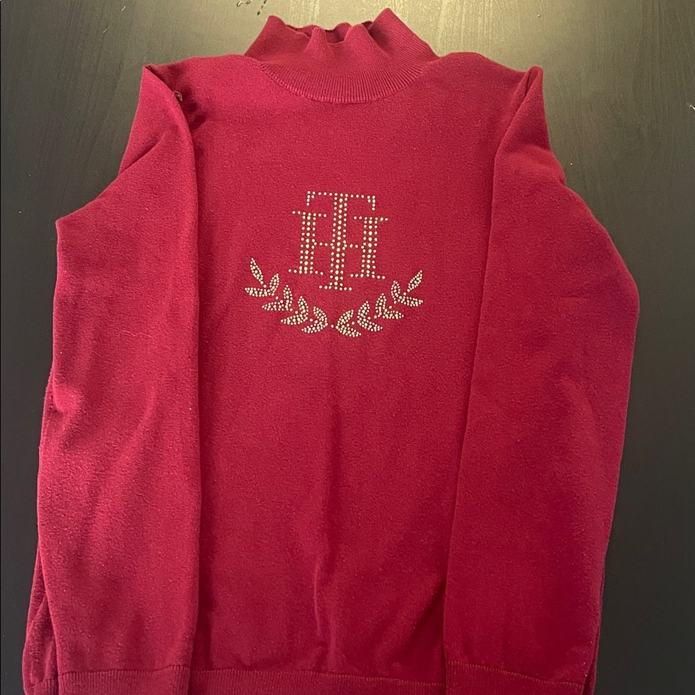 Tommy Hilfiger Burgundy Turtleneck Sweater for Men